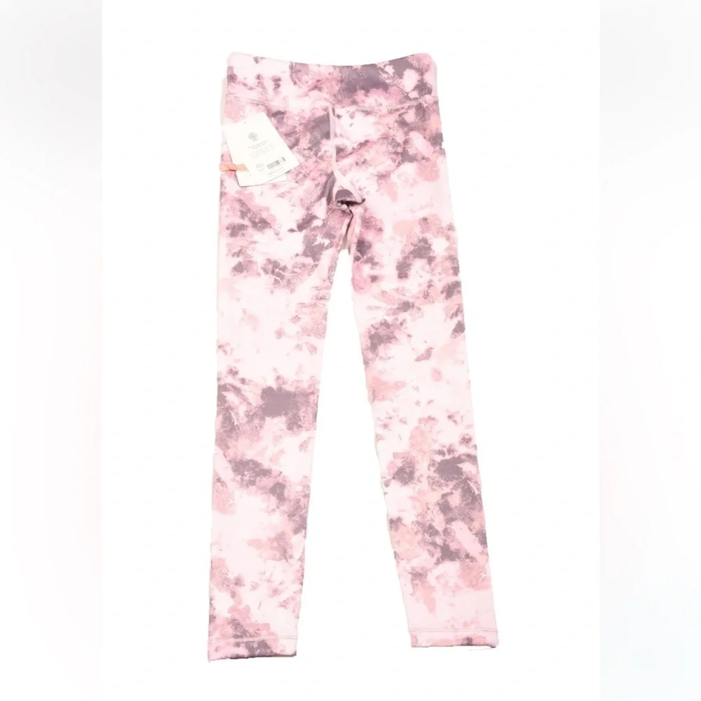 Athleta High Rise Chit Chat Tight Leggings Pink Tie-Dye Size 14 Extra Large